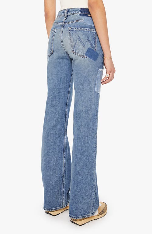 Mother The Bookie Heel Bootcut Jeans In Blue