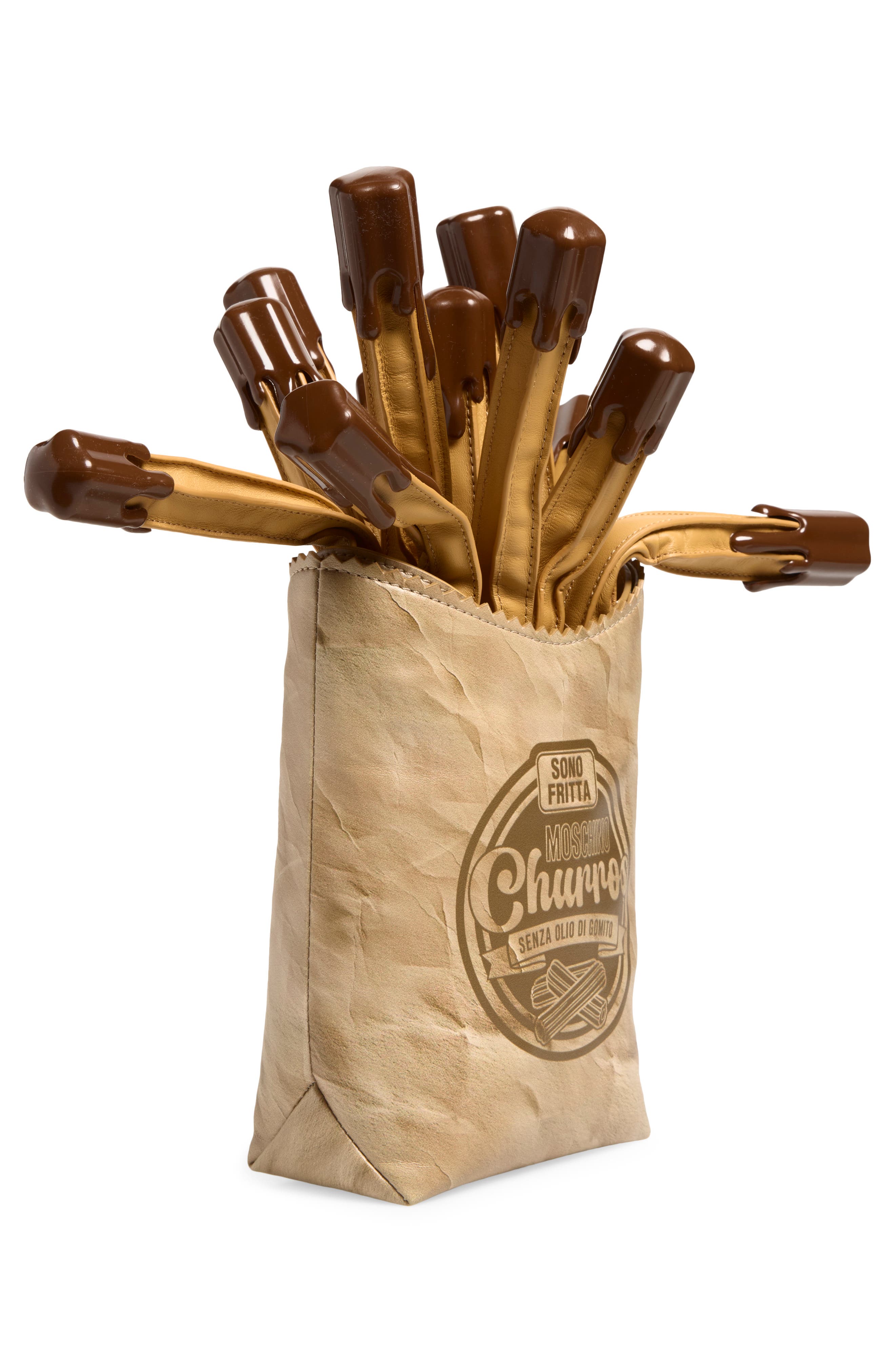 Churros Faux Leather Clutch, Alternate, color, CHURRO