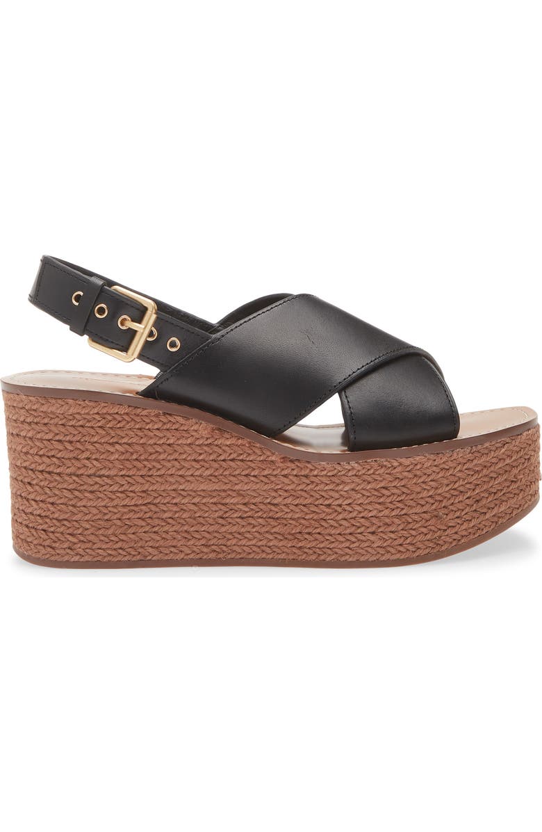 Madewell The Amee Wedge Platform Sandal, Alternate, color, True Black