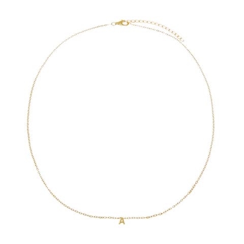 Solid Mini Initial Pendant Necklace