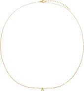 BY ADINA EDEN Solid Mini Initial Pendant Necklace