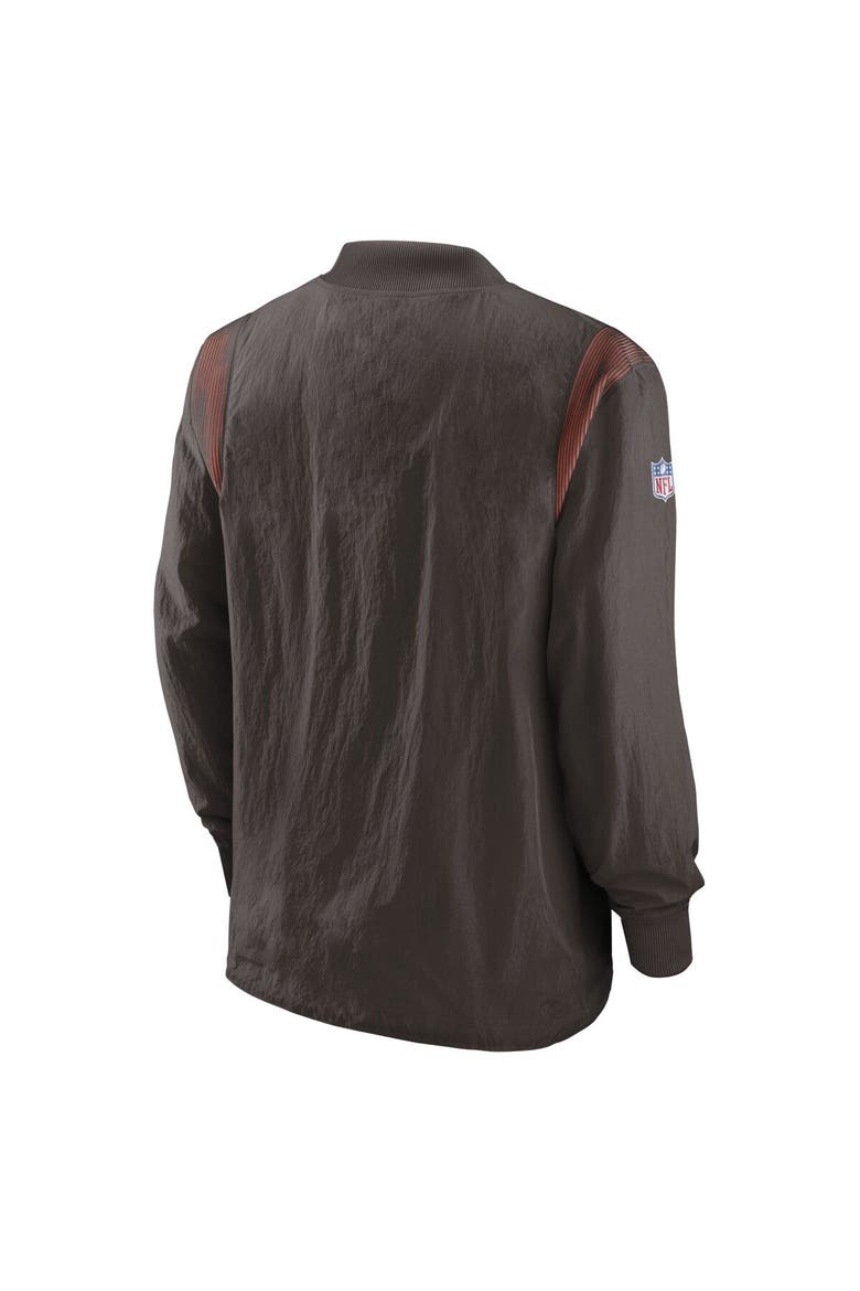 Men's Nike Brown Cleveland Browns Sideline Team ID Reversible Pullover Windshirt, Alternate, color, Brown