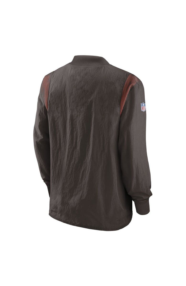 Nike Men's Nike Brown Cleveland Browns Sideline Team ID Reversible Pullover Windshirt, Alternate, color, Brown