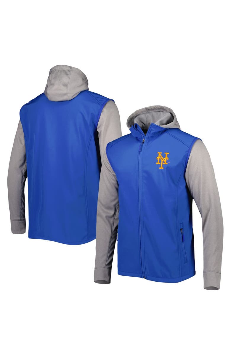 DUNBROOKE Men's Dunbrooke Royal/Heather Gray New York Mets Alpha Full-Zip Jacket, Main, color, Royal