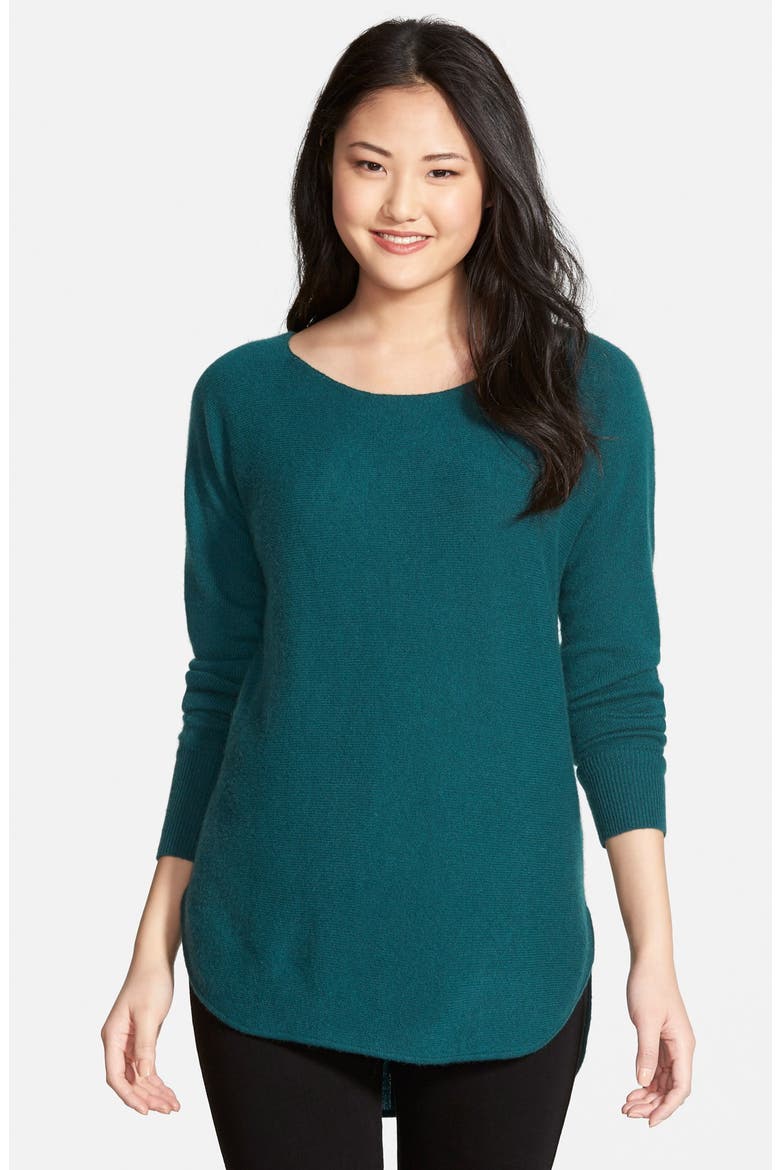 Cashmere High/Low Tunic, Main, color, GREEN BOTANICAL