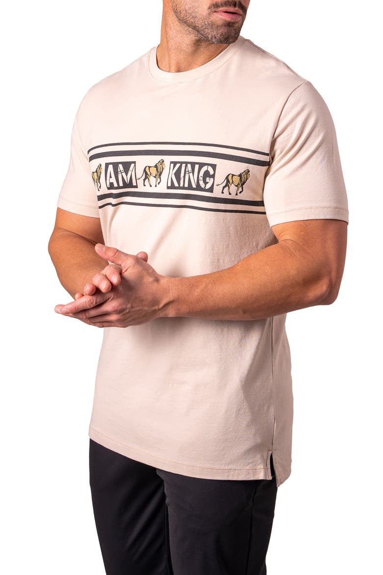 I Am King Graphic T-Shirt, Alternate, color, BROWN