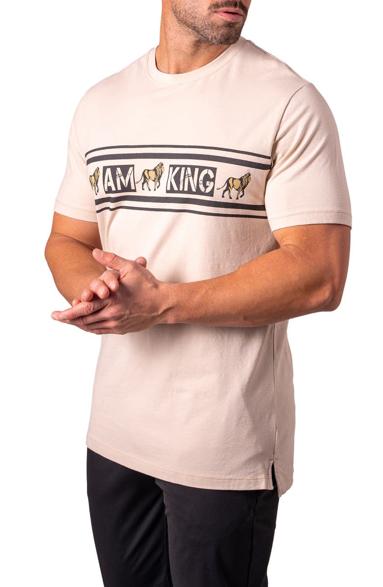 Maceoo I Am King Graphic T-Shirt, Alternate, color, Brown