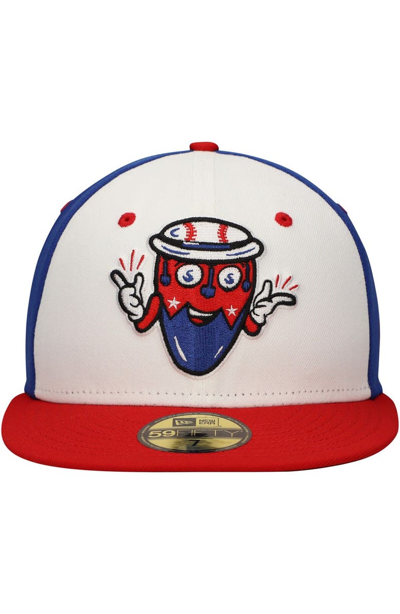 New Era Men
s New Era White Congueros de Syracuse Copa de la Diversión 59FIFTY Fitted Hat, Alternate, color, White