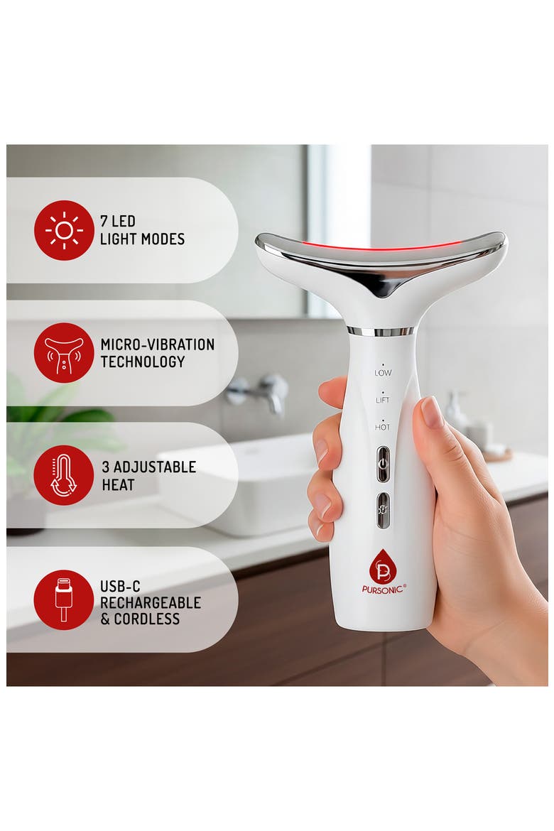 7-Mode LED Light Therapy Device, Alternate, color, WHITE