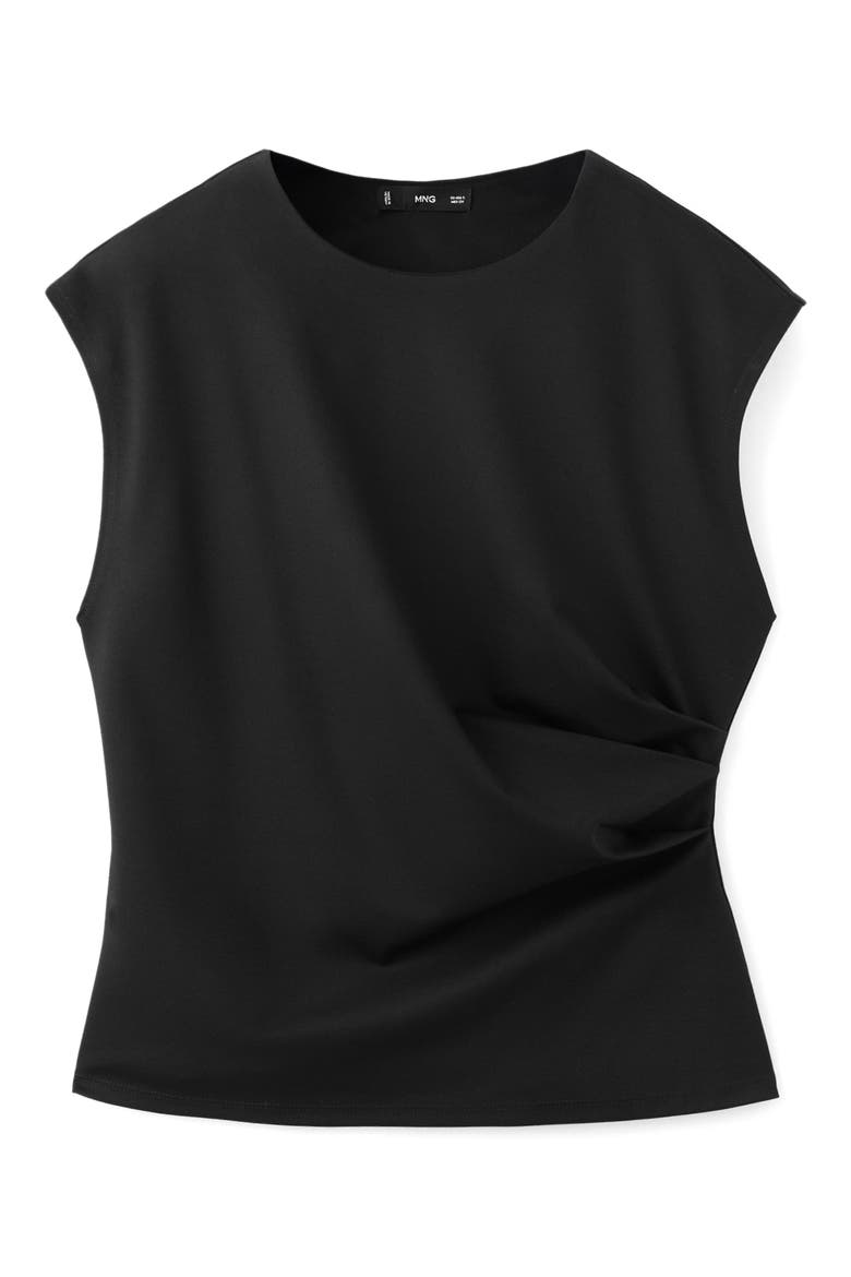 Pleated Top, Alternate, color, BLACK