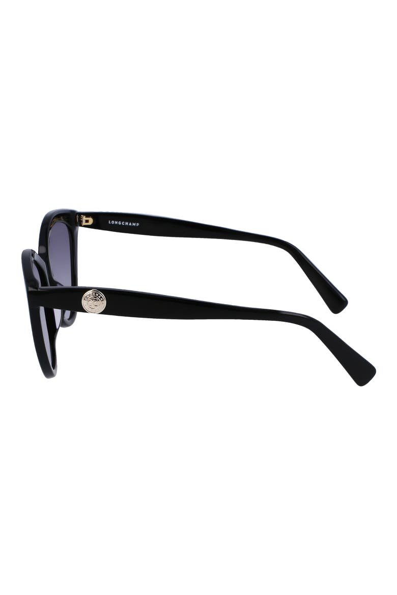 56mm Cat Eye Sunglasses, Alternate, color, BLACK