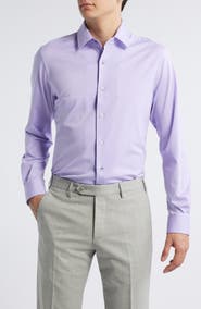 Zanella Lord Solid Knit Cotton Blend Dress Shirt