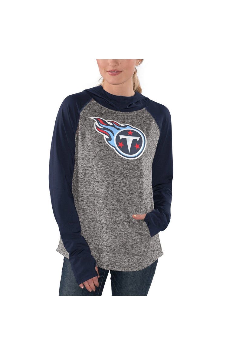 Women's G-III 4Her by Carl Banks Heathered Gray/Navy Tennessee Titans Championship Ring Pullover Hoodie, Alternate, color, Heather Gray