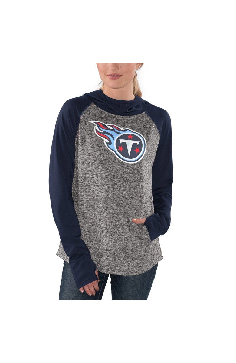G-III 4HER BY CARL BANKS Women's G-III 4Her by Carl Banks Heathered Gray/Navy Tennessee Titans Championship Ring Pullover Hoodie, Alternate, color, Heather Gray