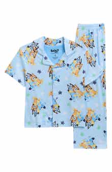 AME Kids' Milky Jersey Two-Piece Coat Pajamas