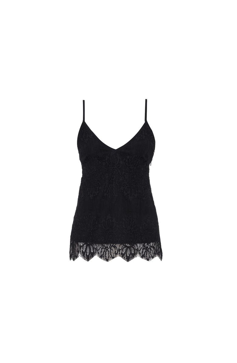 THEO The Label Calliope Lace Banded Tank, Main, color, 