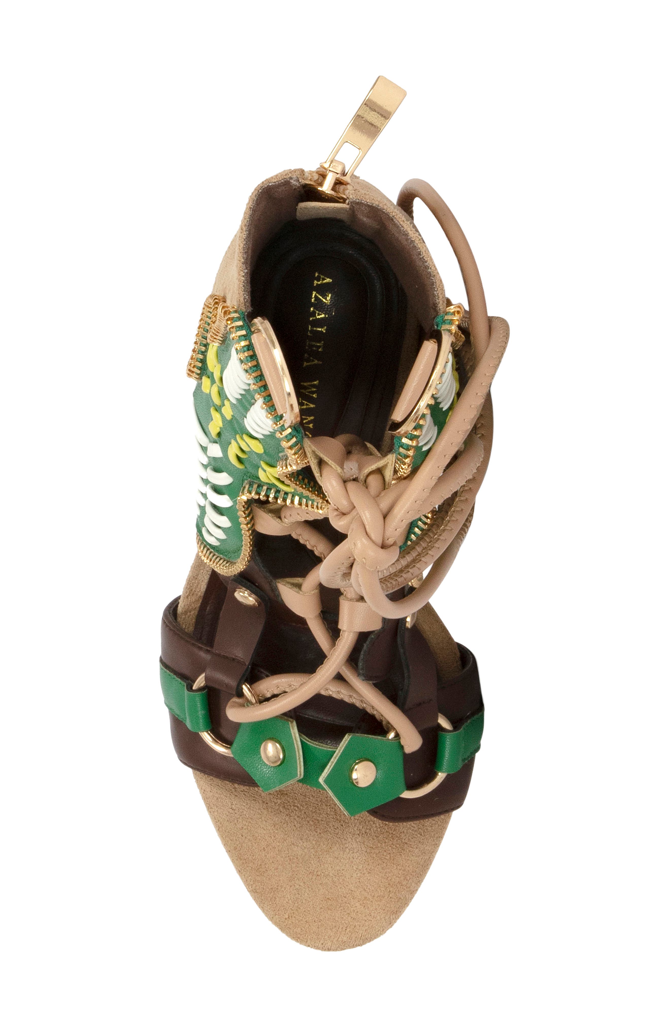 Shainia Sandal, Alternate, color, GREEN MULTI