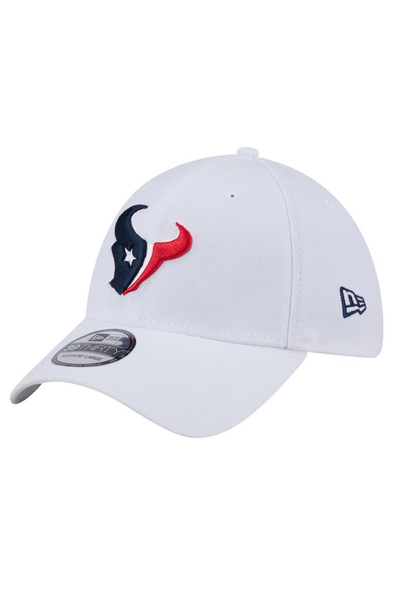 Men's New Era White Houston Texans Main 39THIRTY Flex Hat, Alternate, color, White