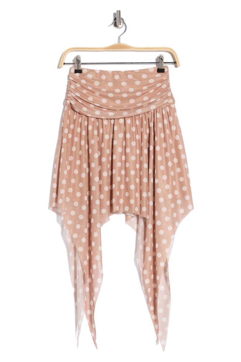 Starlette Mesh Skirt, Alternate, color, PRALINE DOTS