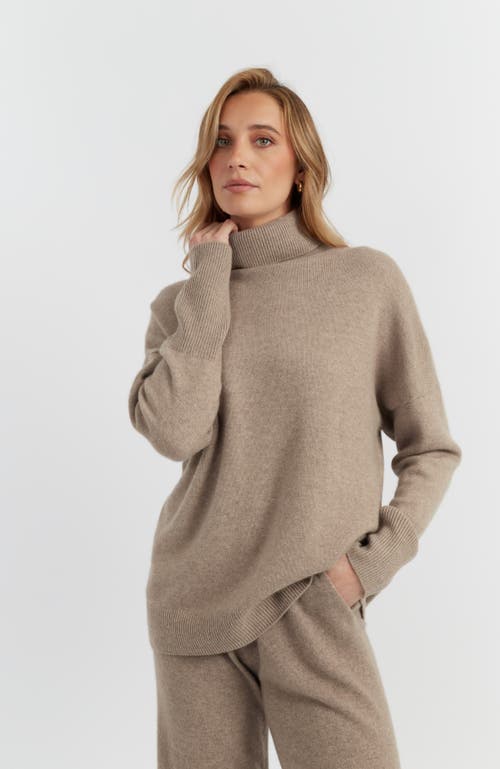 Chinti & Parker Pure Cashmere Roll Neck Sweater In Brown