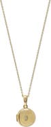 Anzie Aztec North Star Mini Locket 14K Gold & Diamond Pendant Necklace