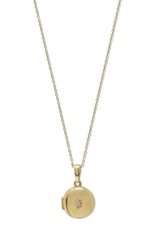 Anzie Aztec North Star Mini Locket 14K Gold & Diamond Pendant Necklace in Yellow Gold at Nordstrom, Size 17"