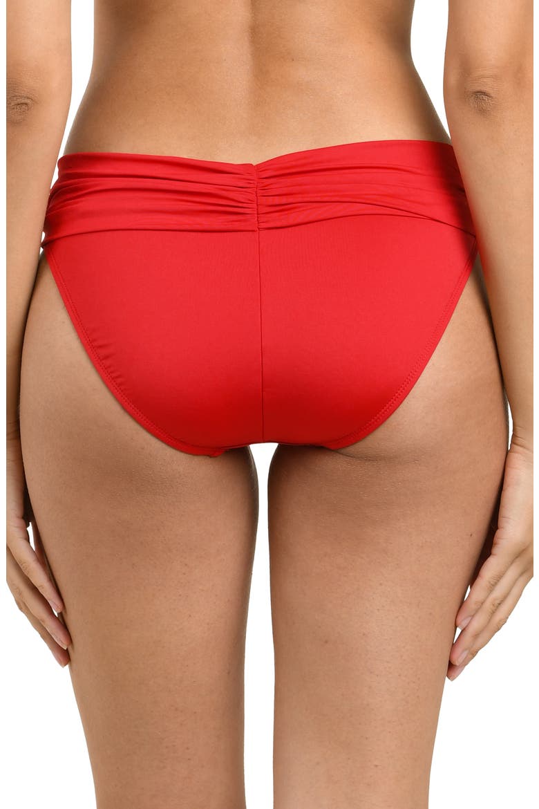 Island Goddess Hipster Bikini Bottoms, Alternate, color, RUBY