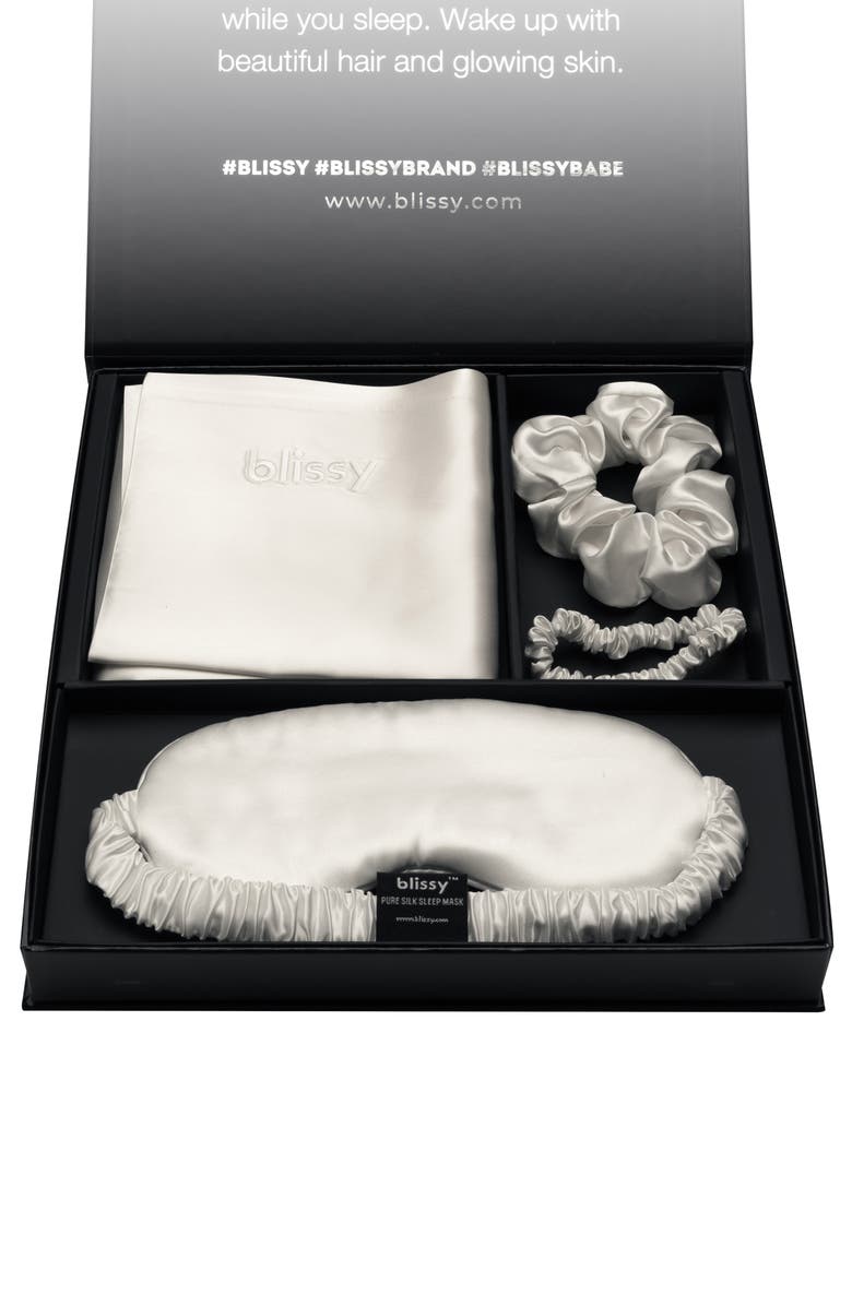 BLISSY Mulberry Silk Dream Set, Alternate, color, Off White