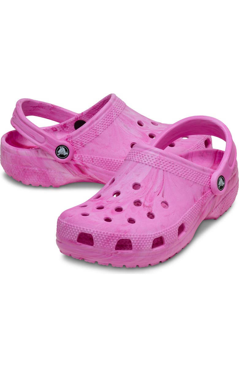 CROCS Kids' Classic Marbled Clog, Alternate, color, Pink Swirl