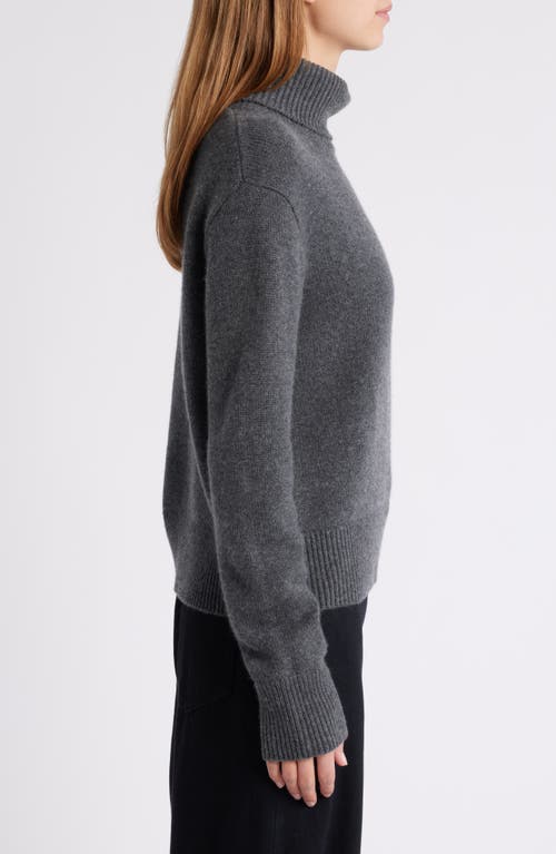 Frame Cashmere Turtleneck Sweater In Charcoal Heather