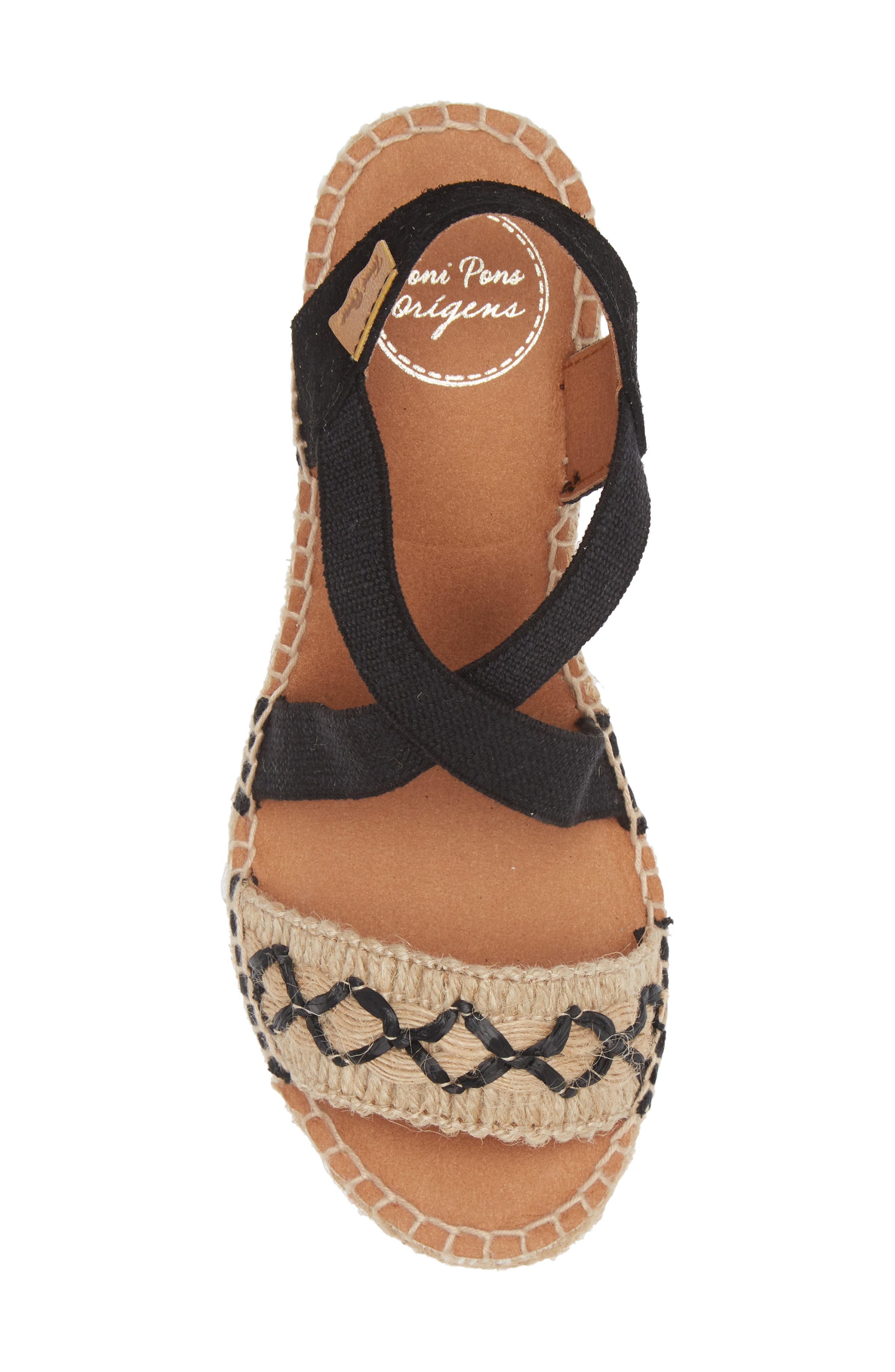 Toni Pons Susa Espadrille Wedge Sandal, Alternate, color, Negre/ Black