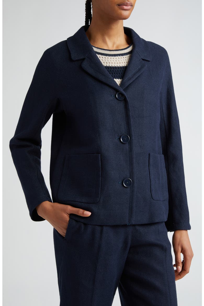 Ninfa Crop Jacket, Alternate, color, NAVY