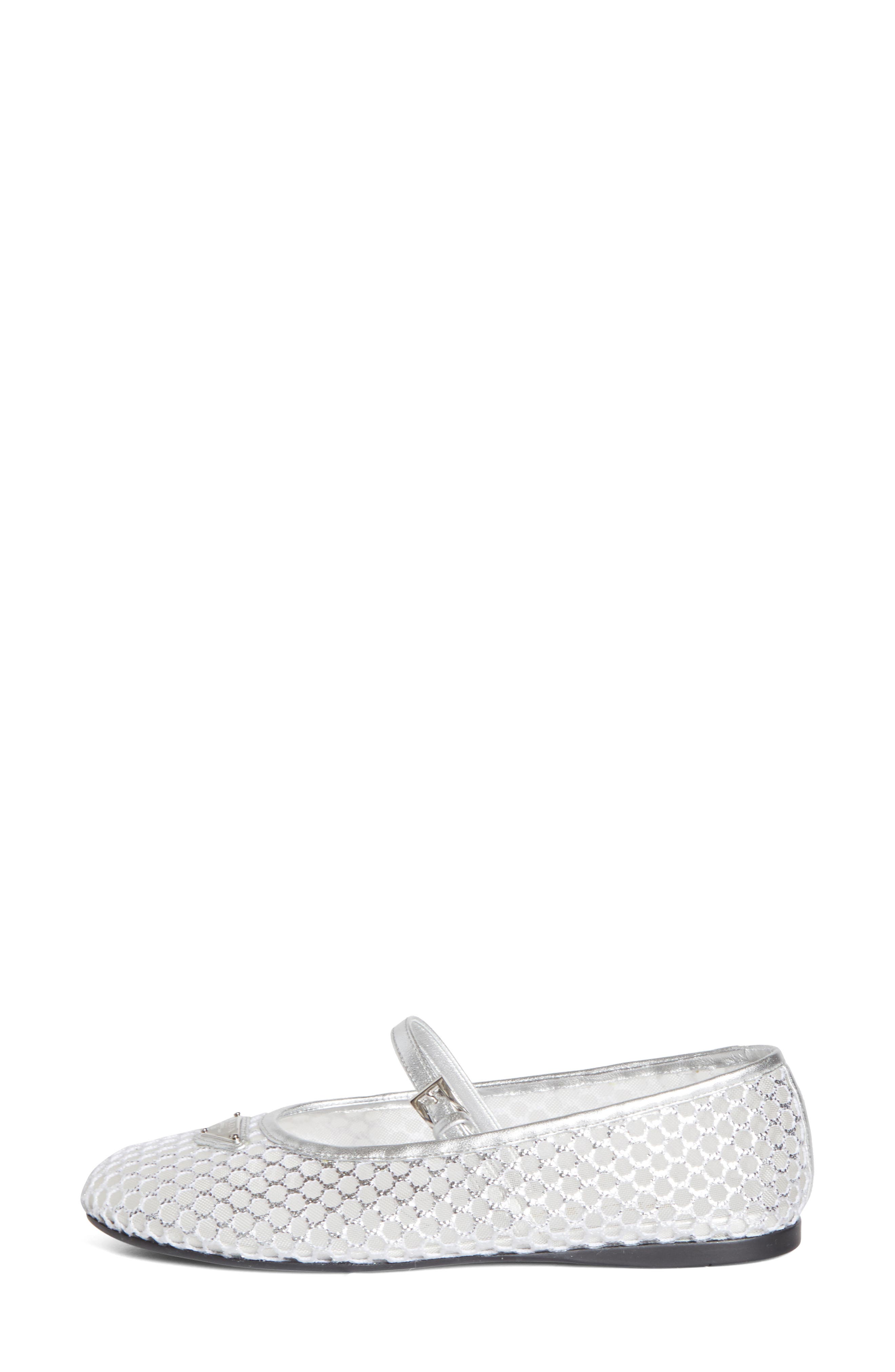 Logo Mesh Mary Jane, Alternate, color, ARGENTO