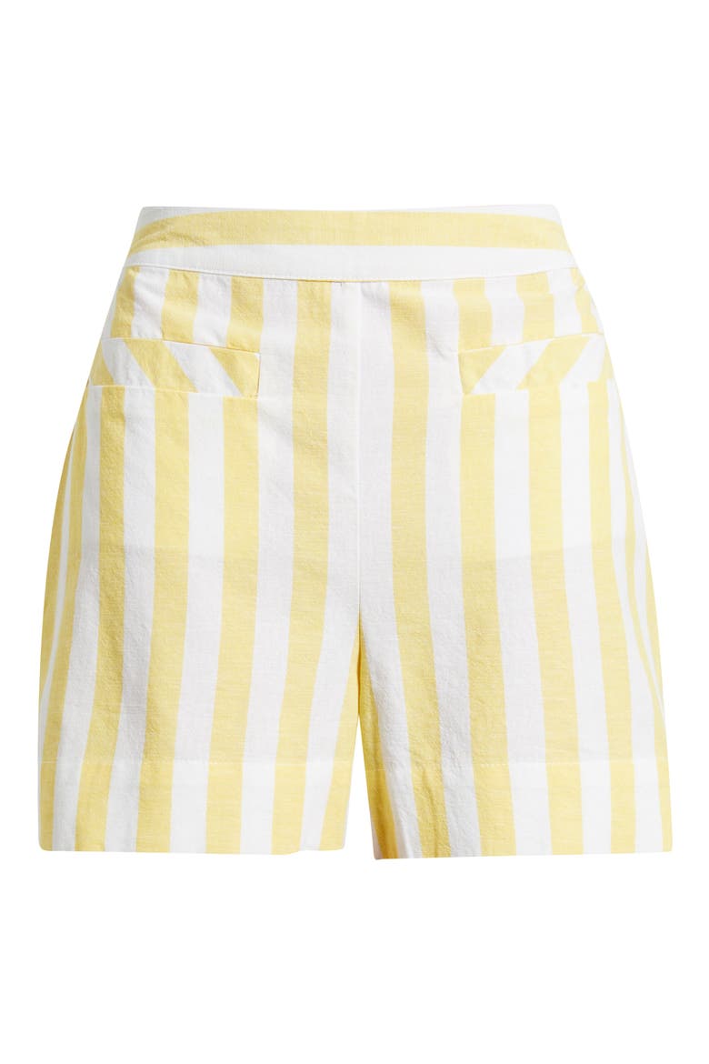 Stripe Welt Pocket Shorts, Alternate, color, YELLOW