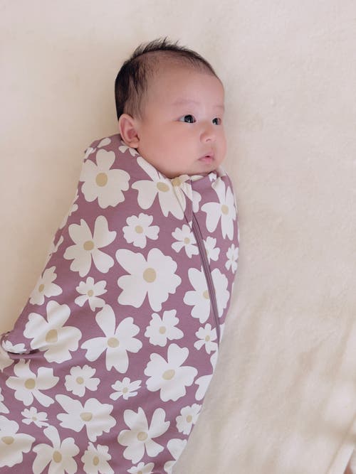 Gunamuna Swaddle Sleep Bag, 1.0 Tog In Pink