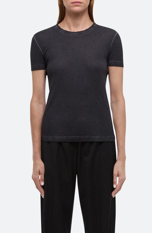 HELMUT LANG HELMUT LANG GARMENT DYED SHRUNKEN PIMA COTTON T-SHIRT