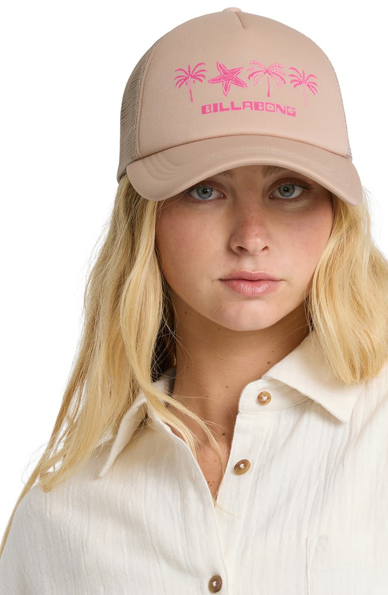 Billabong Across Waves Trucker Hat, Alternate, color, Oatmeal