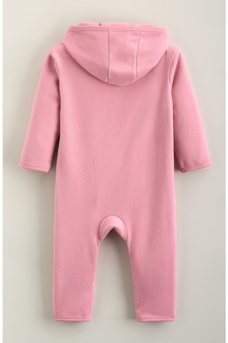 Kids' Fleece Hooded Romper, Alternate, color, PINK PRINCE