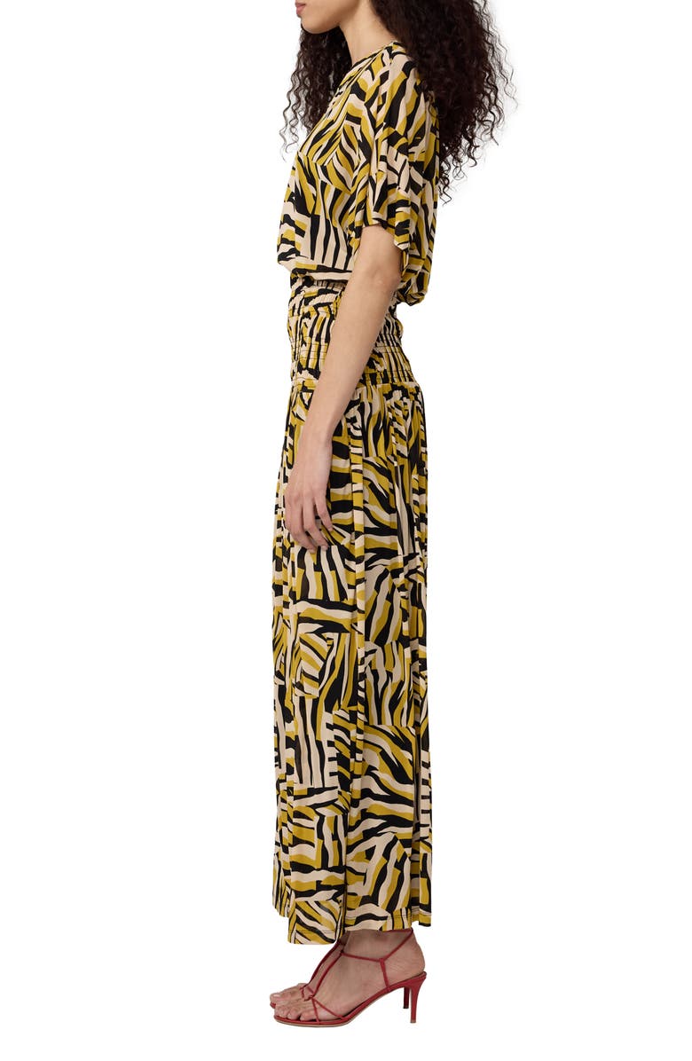 Diane von Furstenberg Lola Geo Print Maxi Dress, Alternate, color, Sun Tiger Lemon Curry