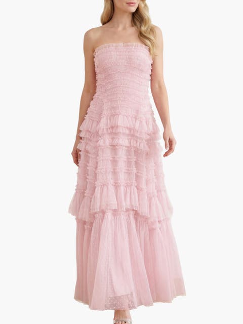 Valentine Ruffle Strapless Gown
