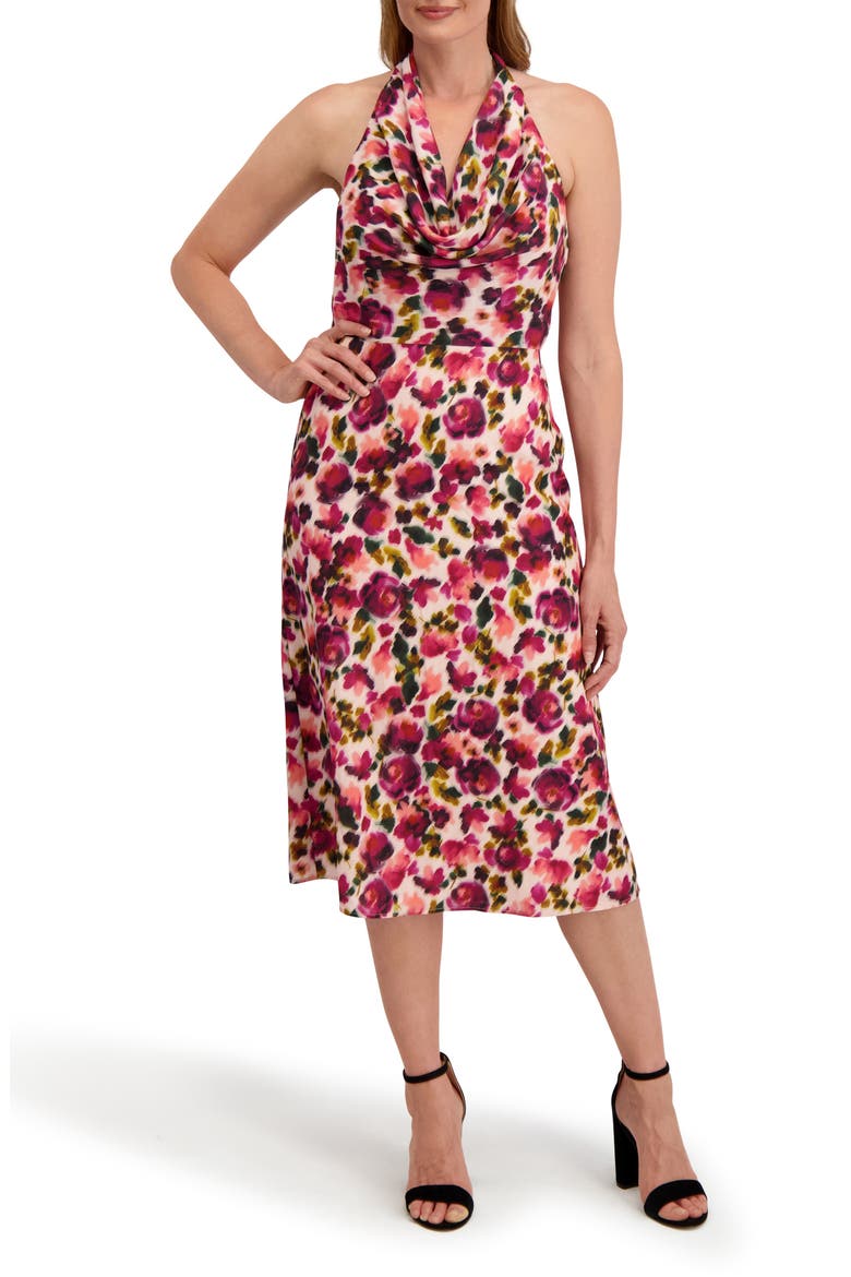 Scarlett Cowl Neck Halter Dress, Main, color, SOFT BERRY PINK