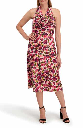 Laundry by Shelli Segal Scarlett Cowl Neck Halter Dress