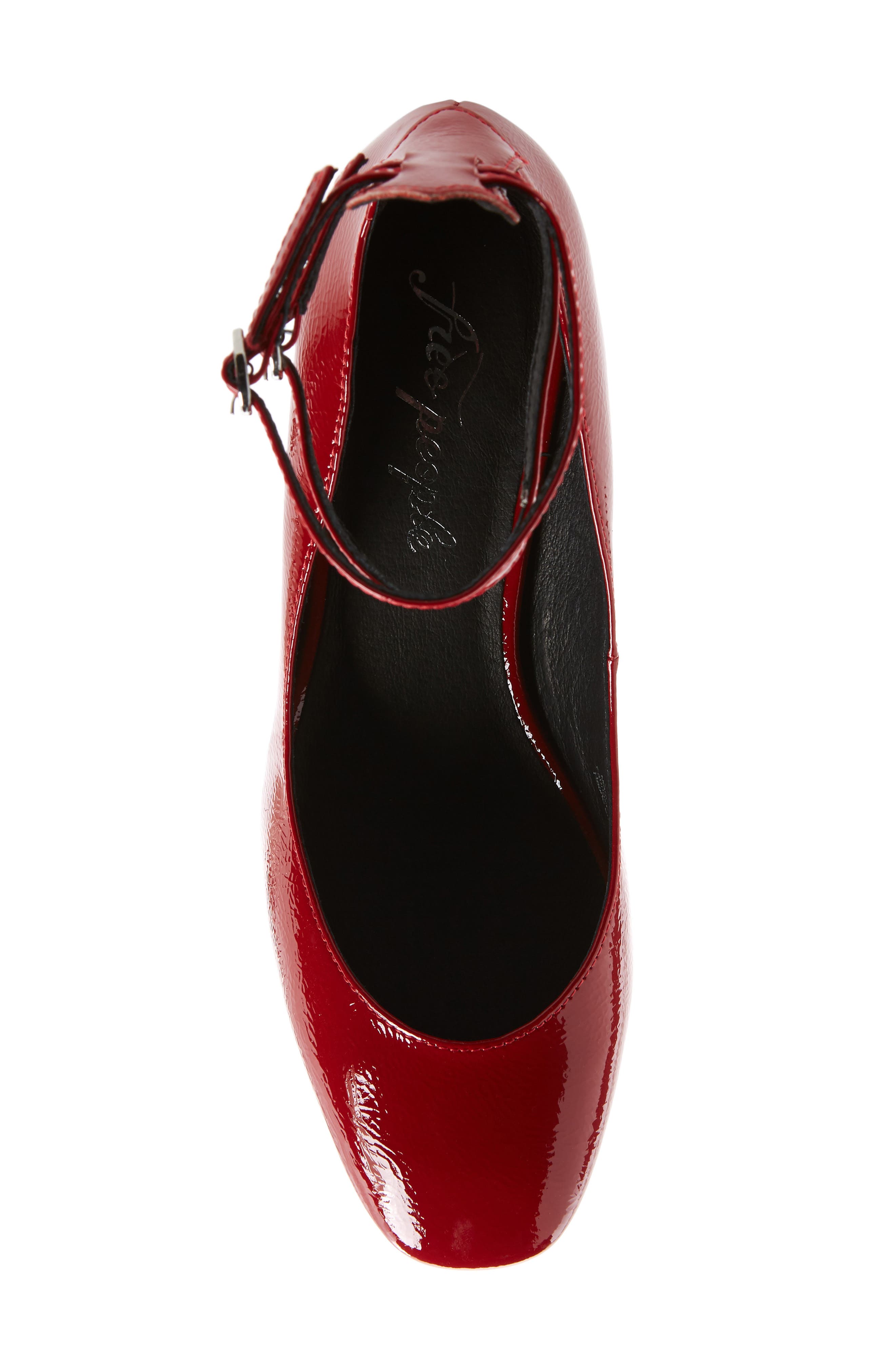 Lana Ankle Strap Pump, Alternate, color, RED PATENT LEATHER