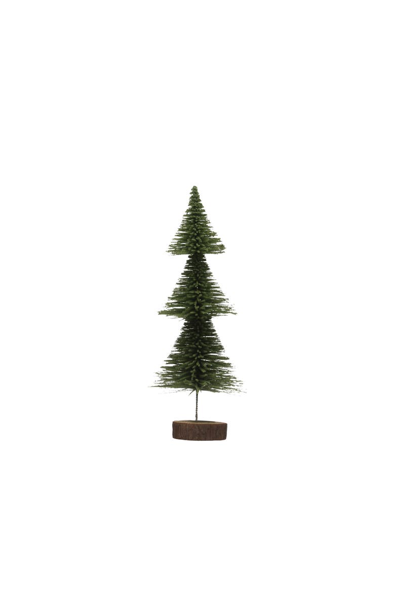 Bottle Brush Tree on Wood Base, Main, color, Multicolor