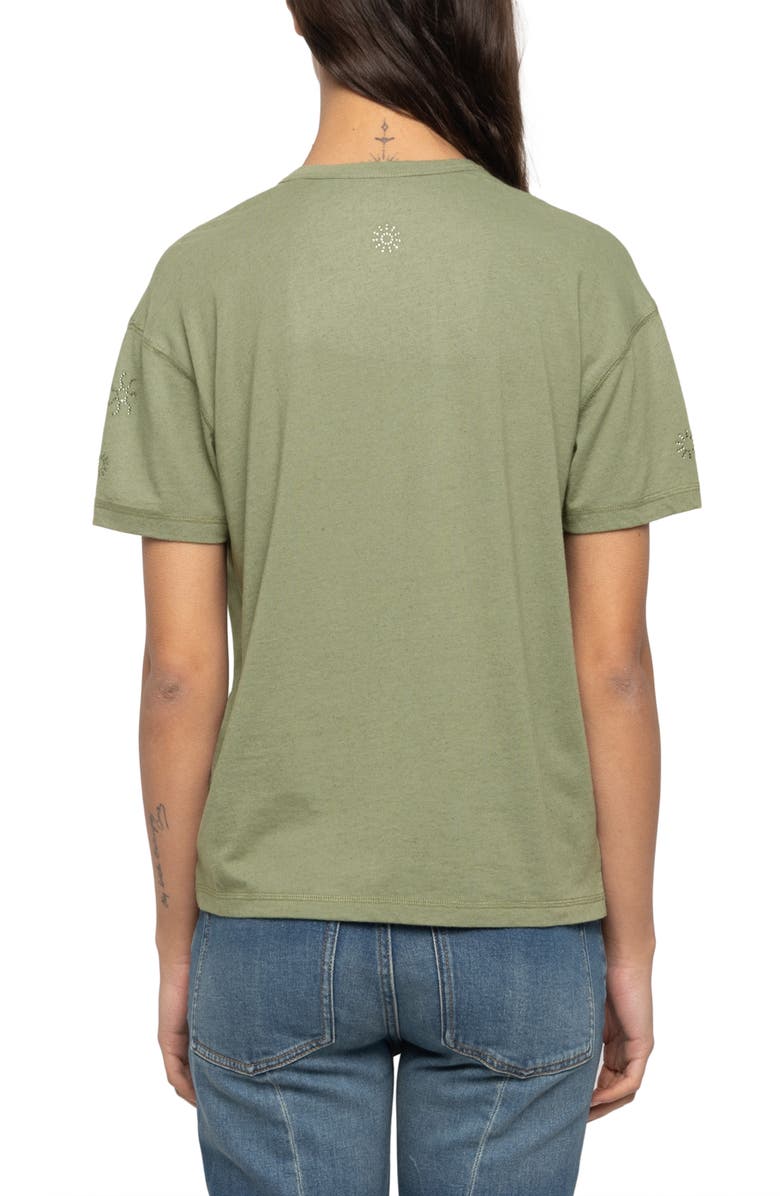 Zadig & Voltaire Marta Embellished Tee, Alternate, color, Tea