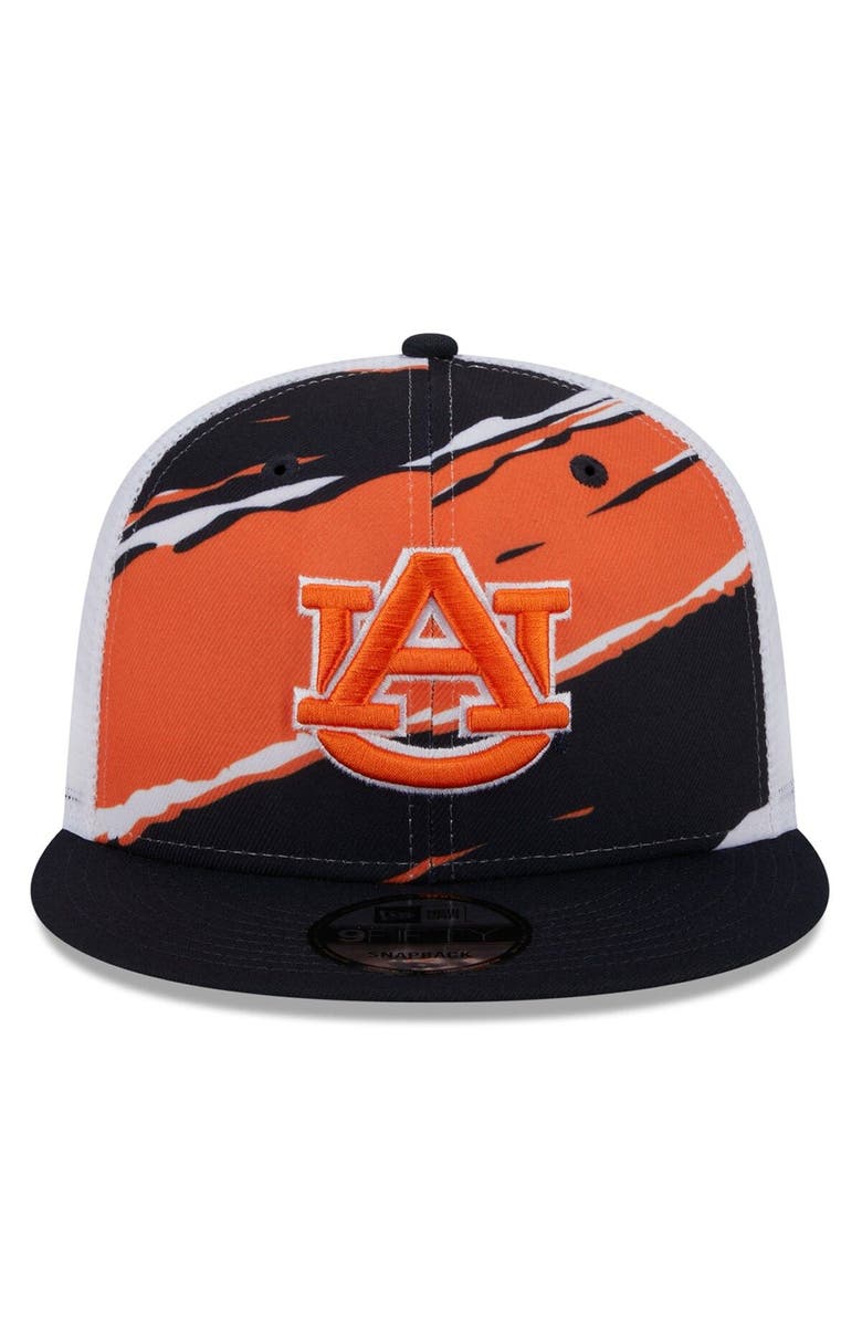 New Era Men's New Era Navy Auburn Tigers Tear Trucker 9FIFTY Snapback Hat, Alternate, color, Navy