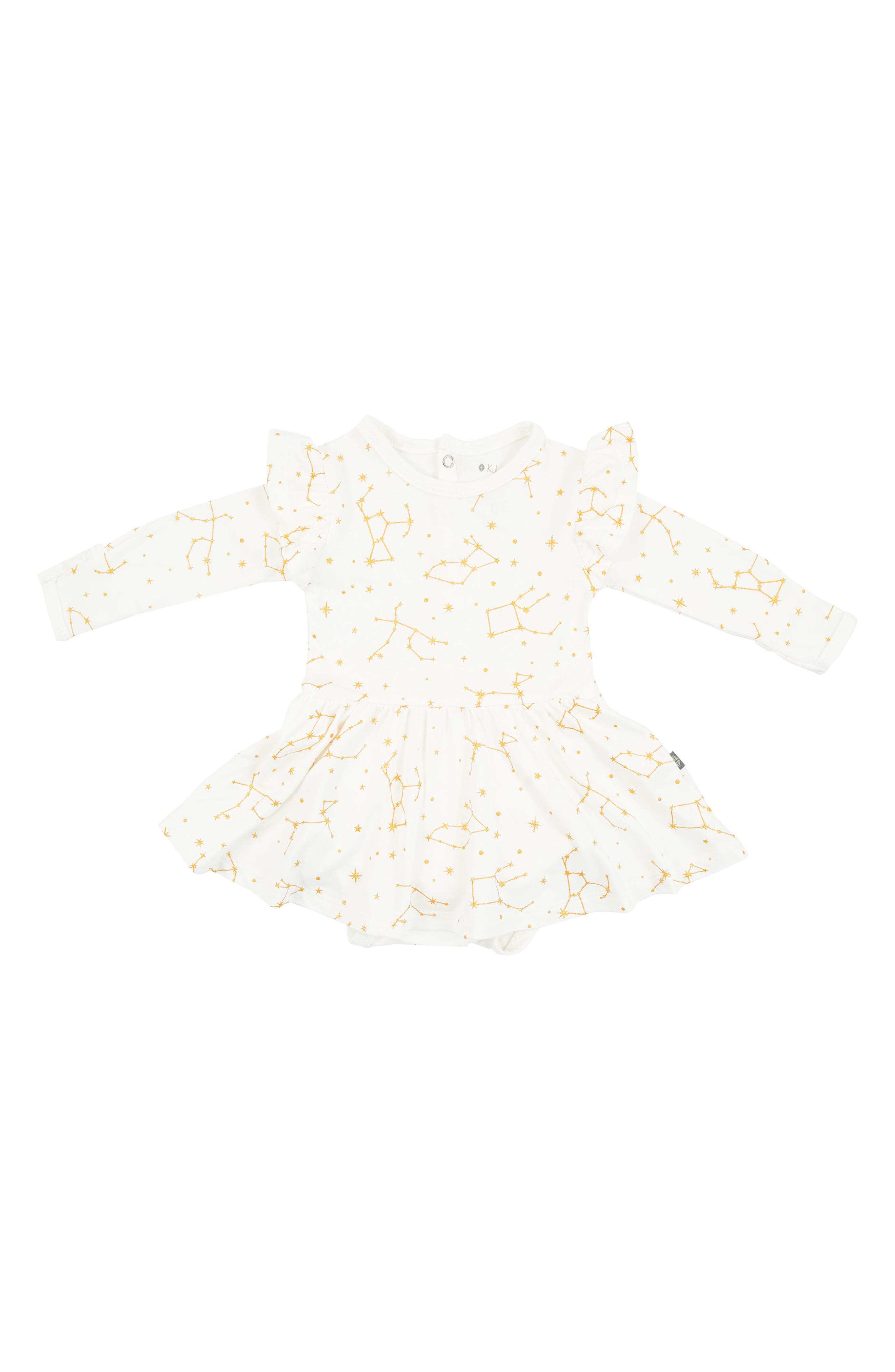 Kyte BABY Cloud Constellation Twirl Long Sleeve Skirted Bodysuit