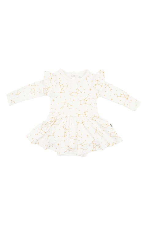 Cloud Constellation Twirl Long Sleeve Skirted Bodysuit (Baby)