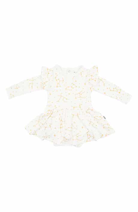 Kyte BABY Cloud Constellation Twirl Long Sleeve Skirted Bodysuit