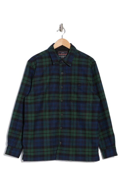 Weatherproof ® Plaid Flannel Fleece Bonded Shirt Jacket In Blackwatch